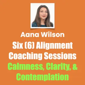 Six (6) Alignment Coaching Sessions, Calmness, Clarity, & Contemplation, Aana Wilson
