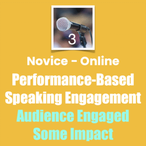 Speaker Performance: Online, Novice Level, Three Rating